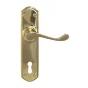 Superior Brass Victorian Design 2 Door Lever Bitkey Hole
