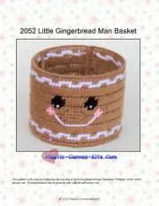 Christmas Little Gingerbread Man Basket- Plastic Canvas Pattern or Kit