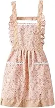 Aprons for Women with Pockets Ladies Apron Floral Princess Aprons Canvas Kitchen Aprons Cooking Bib for Restaurant BBQ Gardening