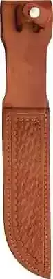 Brown Leather Sheath For Straight Fixed Blade Knife Up To 7" Blade 1136