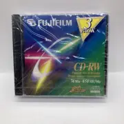 3 Brand New Fuji film CD-RW Factory Sealed 74 Min 650 MB Rewritable CD Disc