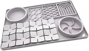 Pet Slow Feeder Bowl and Lick Mat Set, Snuffle Mat with Suction Cups, Interactive Puzzle Toy for Dogs and Cats, Grey