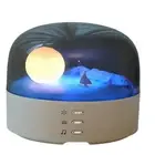Night Light Bluetooth Speaker Bedside Lamp Moon Atmosphere Lamp 2 in 19738