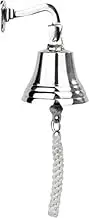 ACL Bar Accessories for Home Pub Hand Bell – Wall Mounted Bar Bell Nautical Decorations – Unique Silver Bell with Crisp Loud Sounds Ideal for Christmas, Reception, Pubs 4 Inch