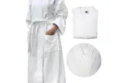 Jason 400GSM White Cotton Velour Bath Robe