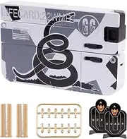 FESVASDEE Life Card Toy Pistol Foldable Blaster Transforming Toys Shooting Gun Darts Guns Set for 5 6 7 8 Year Old Boys Gift White Snake