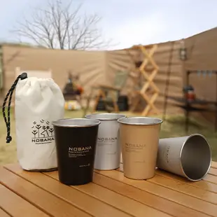 NOBANA 304不鏽鋼 四色杯 不鏽鋼杯 咖啡杯 茶杯 戶外疊杯 露營用品