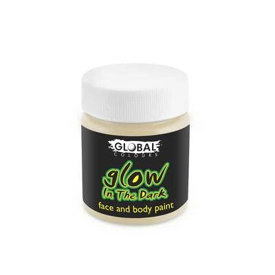 Glow In The Dark 45ml Global Colours Body Art Face Paint Professional Makeup