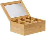 [Kitchen Warehouse] Bamboo Tea Box 6 Compartment Natural