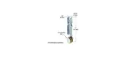 1/2" Flat Edge Brass Sliding Window Roller With Stamped Steel Bracket for Inter