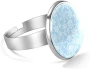 [FVQL] Adjustable Ring for Boys, snowflake winter floral pattern