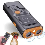 Anti Dog Bark Devices,Portable Ultrasonic Indoor Outdoor Dog Anti Barking Device with Flashlight,Rechargeable Dog Training Tool Color Black