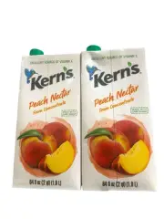 Kern’s Peach Nectar 84oz / 2 Quarts Carton 2 Pack - Free Shipping