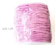 1.2mm Beading Pink Round Elastic Stretchy Cord 70 Yards- Pink