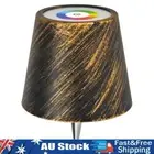 _ Wireless Bottle Lamp Rechargeable Warm Light & RGB Touch LED Table Lamp (Bronz