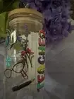 Glass Cups with Bamboo Lids and Glass Straw Can Shaped Glass Cup. Teacher Theme