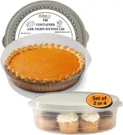 Pie Container, Keeper - 2 Pack or 4 Pack- Cake, Muffin, Cupcake, Tortilla, Pizza