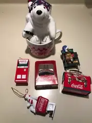 Coca-Cola NWT Christmas Ornaments, Mug,Opener and Coke Bear Holiday collection