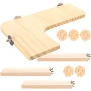Springboard Toy Ball Hamster Playing Activity Platform Parrot Wood