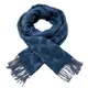 COACH 新款C LOGO喀什米爾混羊毛圍巾(深藍)