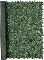 VEVOR Ivy Privacy Fence, 1830 x 2440 mm Artificial Green Wall Screen, Greenery Ivy Fence with Mesh Cloth Backing and Strengthened Joint, Faux Hedges Vine Leaf Decoration for Outdoor Garden, Yard