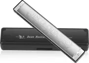 Harmonica Professional Harp Harmoc Armonica Key of C 24 Hole Polyphony Diatonic
