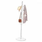 Acrylic Coat Rack Stand, with 8 Hooks 3 Section Adjustable Height, Hats Bags