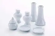 Sato Jingu Set of 7 Pottery (Small), White