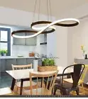 R/C LED Pendant Light Modern Design LED Chandelier 3 Colors Dimmable