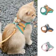 Small Pet Cat Dog Puppy Harness Leads Reflective Breathable Soft Mesh Vest
