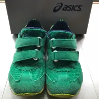 在飛比找蝦皮購物優惠-asics亞瑟士 SUKU 綠色魔鬼氈運動鞋👟（18cm）