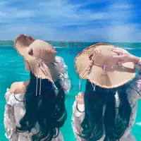 在飛比找樂天市場購物網優惠-草帽漁夫帽子女夏韓版時尚海邊防曬太陽帽防紫外線遮陽大沿可折疊
