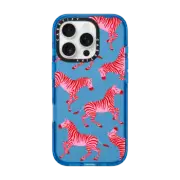 iPhone 16 Pro Impact Case Pink Zebra