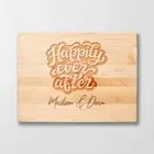 Personalized Cutting Board - Happily Ever After - Maple, Cherry or Walnut