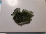 "Beautiful Swan" Green MOLDAVITE meteorite w/COA, 3.9 grams, from Czech Republic