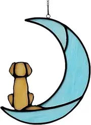 BOXCASA Dog Memorial Gifts for Stained Glass Window Hanging,Suncatcher for Window,Sympathy Gifts for Dog Lovers,Loss of Pet Sympathy Gift,Pet Memorial Gift