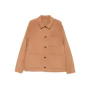 [Calvin Klein] Calvin Klein Buttoned Patch-pocket Jacket M BROWN