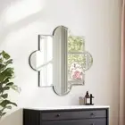 Large Irregular Wall Mirror 70/80cm Bathroom Mirror with Glass Beveled Edge Deco