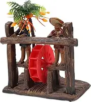 Water Wheel Feng Shui Wheel Fish Tank Pools Spillway Inflatable Decorative Fountain Slide Submersible System Waterwheel Aquarium Floating Sprayer Nozzle Figurines Pond Ceramics