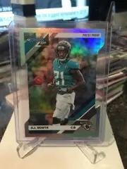 2019 donruss press proof silver border die cut holo ref #d/75 a.j. Bouye jaguars