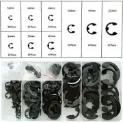 300-PC E-Clip Assorted Retaining Fastener ECLIP Sizes Storage Case Replace PCS