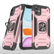 MCC Shockproof iPhone 12 Heavy Duty Case Cover Tough Apple Ring Holder [Rose Gold]