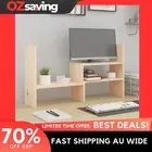 monitor stand solid wood adjustable size 39-72cm color natural 4009