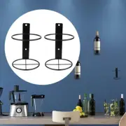 2 Pieces Wall Mounted Wine Rack Display Shelf for Pantry Cabinet Living Room