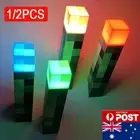 LED Minecraft Game Torch Wall Lamp Desk Night Light Bedroom USB Rechargeable AU