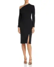 Aidan Mattox Black Assymetrical Cocktail Dress Size 2