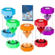 Sand Timers - 1m/2m/3m/5m/10 Minute Plastic Hourglass Sand Timer Set for Kids...