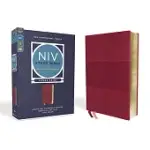 NIV STUDY BIBLE, FULLY REVISED EDITION, LARGE PRINT, LEATHERSOFT, BURGUNDY, RED LETTER, COMFORT PRINT