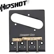 NEW Hipshot Telecaster® Retrofit Bridge 3 Mount Hole Compensated Saddles - BLACK
