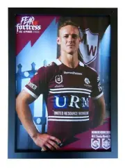 Framed 2025 Manly Sea Eagles NRL Football Poster - Daly Cherry-Evans - 45 x 32cm
